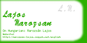 lajos marozsan business card